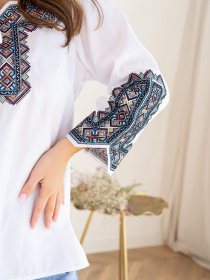 Вишита сорочка ISSA Plus модель WN20-487_whiteblue Фото