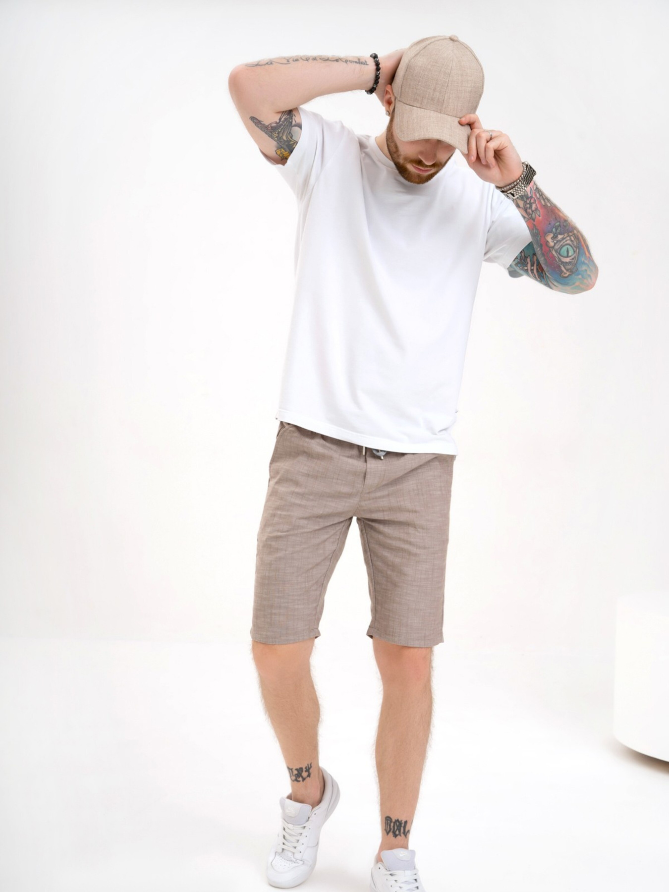 Шорты ISSA Plus модель GN4-145_darkbeige Фото