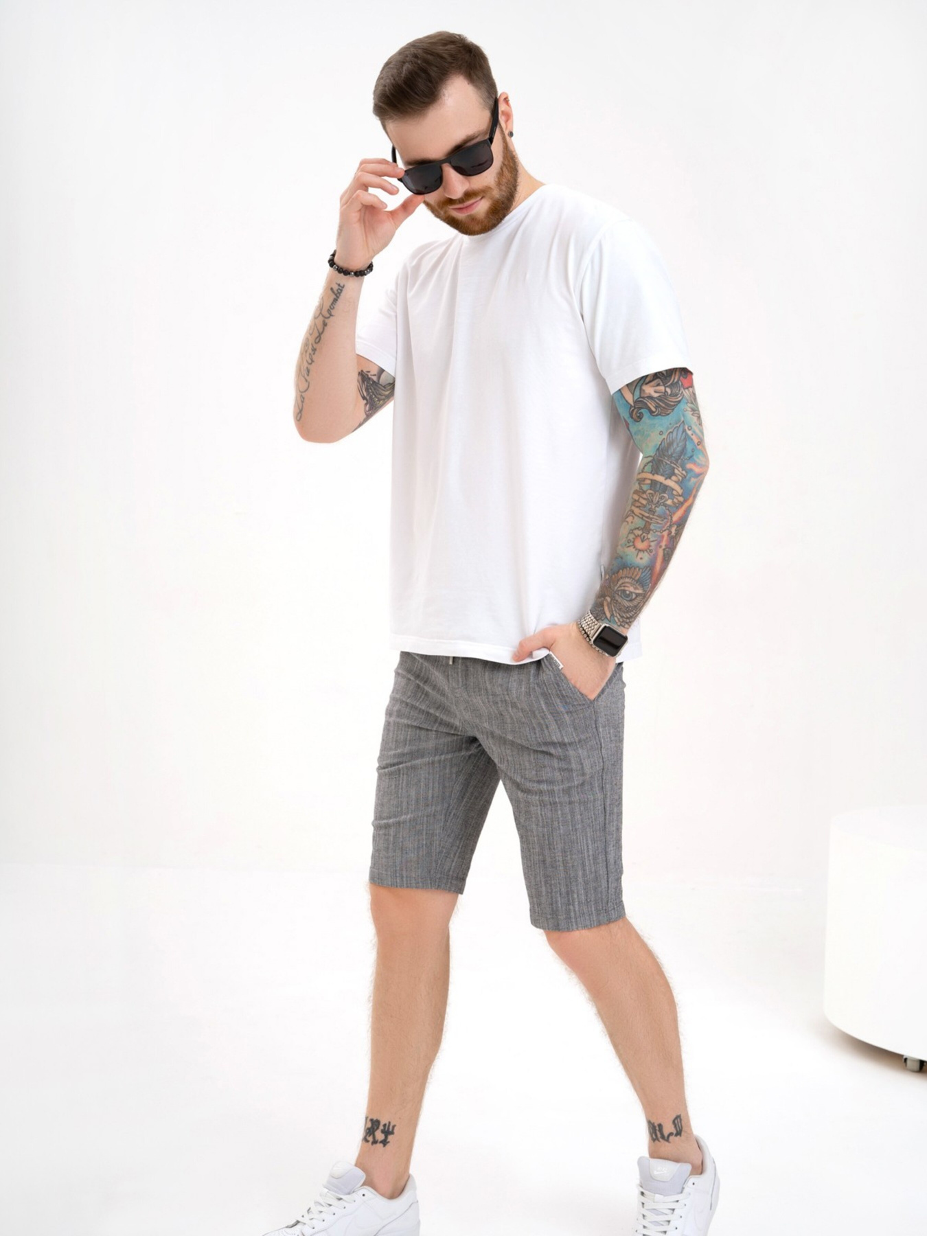 Шорты ISSA Plus модель GN4-146_grey Фото