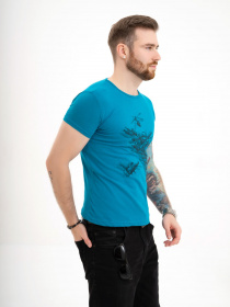 Футболка ISSA Plus модель GN4-108_turquoise Футболка ISSA Plus модель GN4-108_turquoise Фото