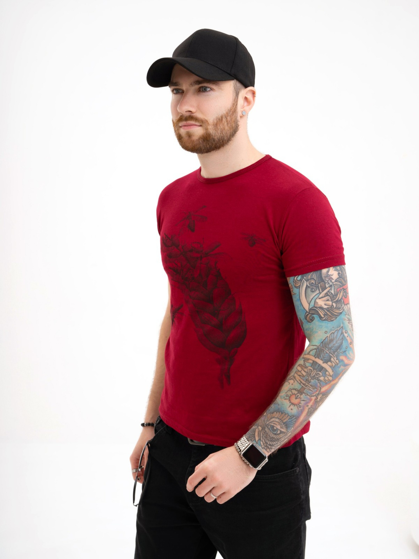 Футболка ISSA Plus модель GN4-108_burgundy Фото