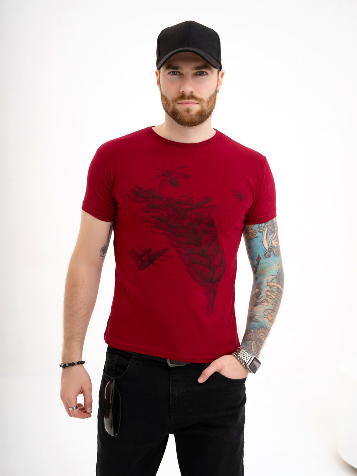 Футболка ISSA Plus модель GN4-108_burgundy Фото