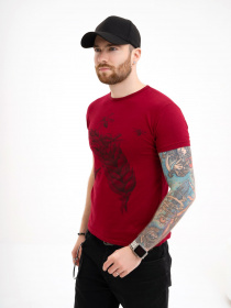 Футболка ISSA Plus модель GN4-108_burgundy Фото