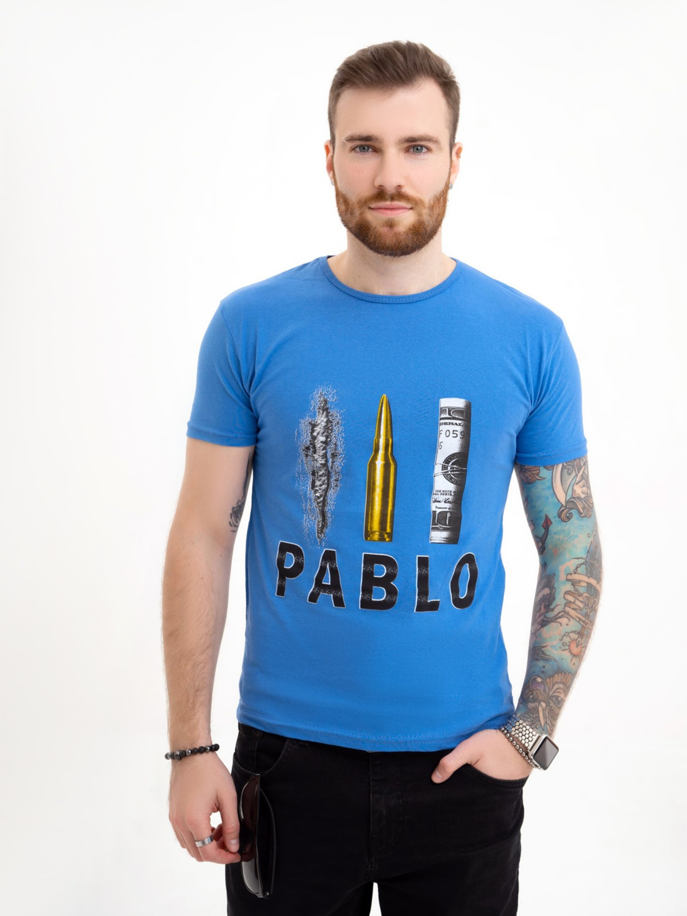 Футболка ISSA Plus модель GN4-109_blue Фото