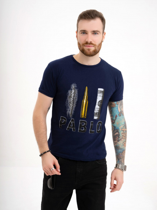 Футболка ISSA Plus модель GN4-109_darkblue Фото