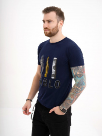 Футболка ISSA Plus модель GN4-109_darkblue Фото