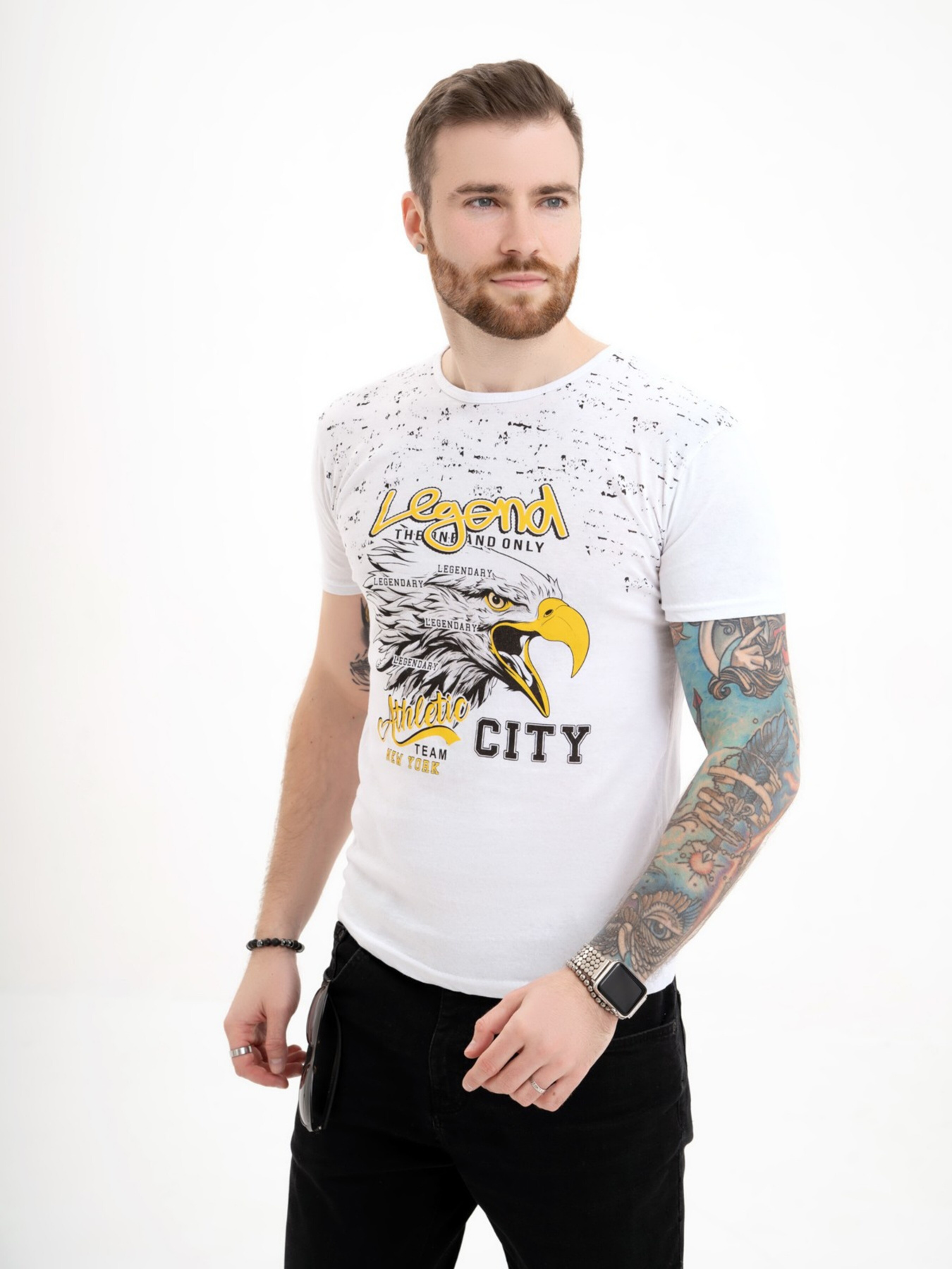 Футболка ISSA Plus модель GN4-110_white Фото