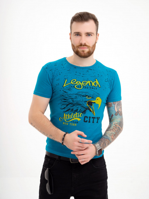 Футболка ISSA Plus модель GN4-110_turquoise Фото