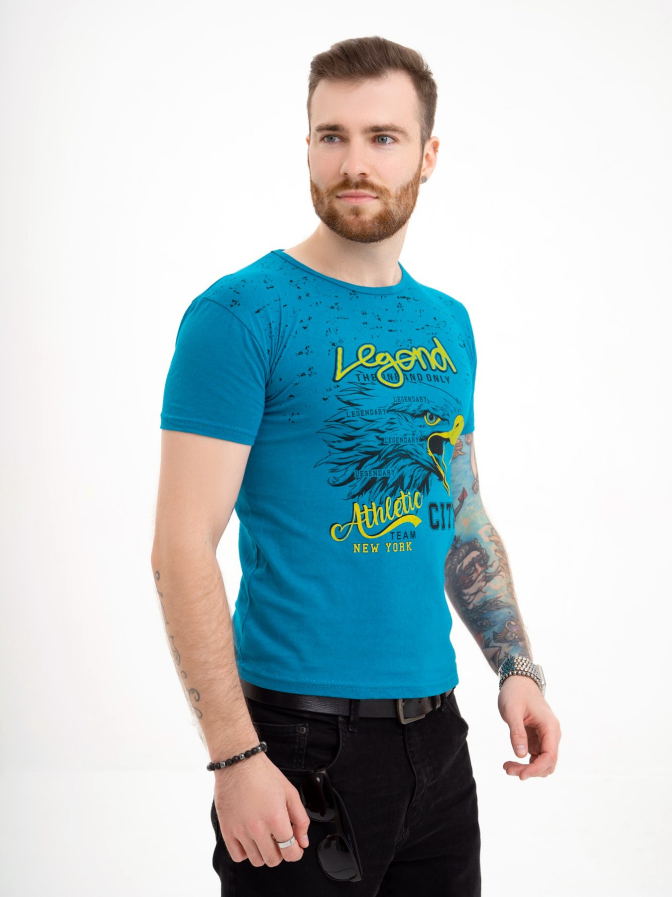 Футболка ISSA Plus модель GN4-110_turquoise Фото