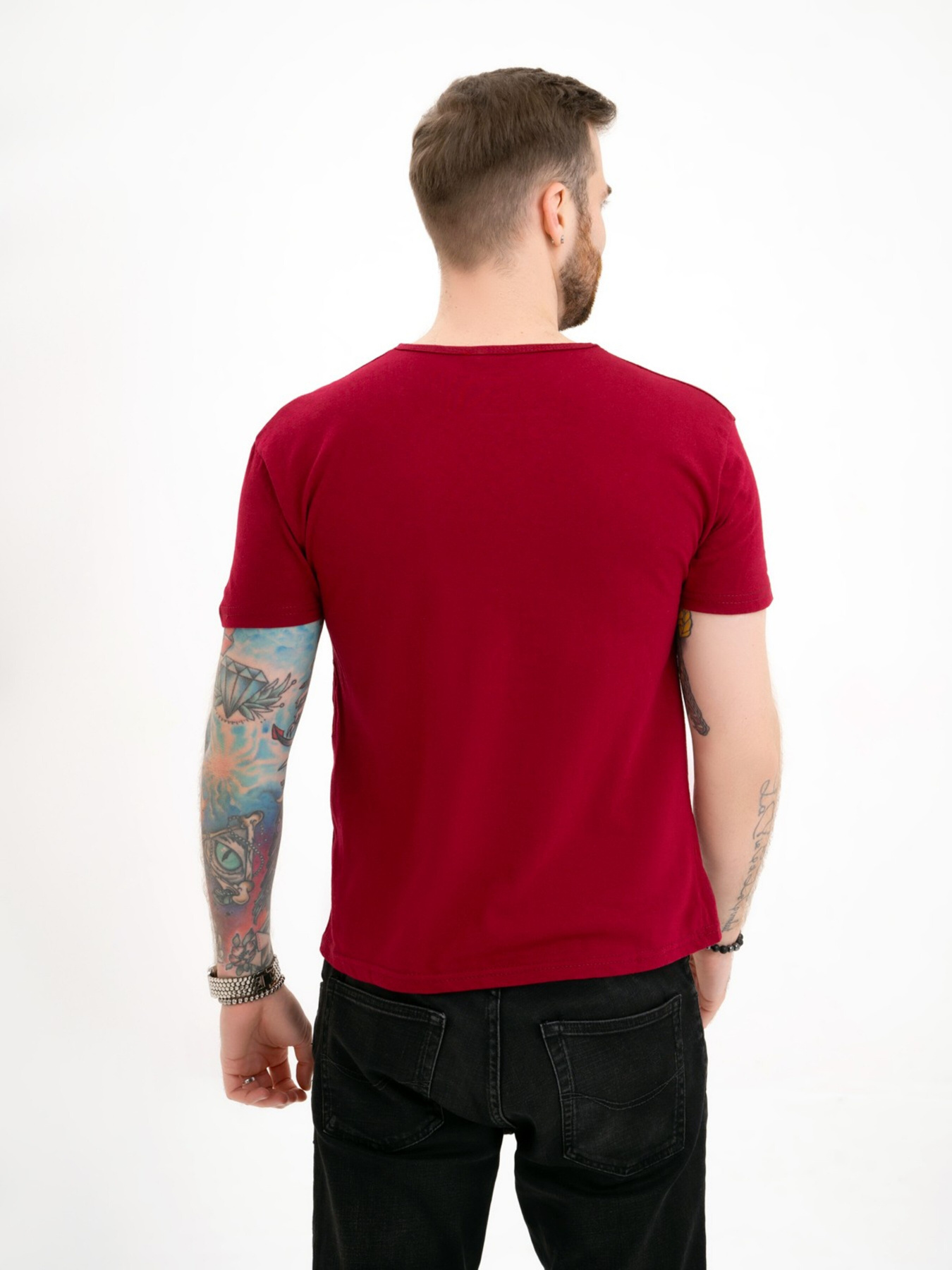 Футболка ISSA Plus модель GN4-110_burgundy Фото