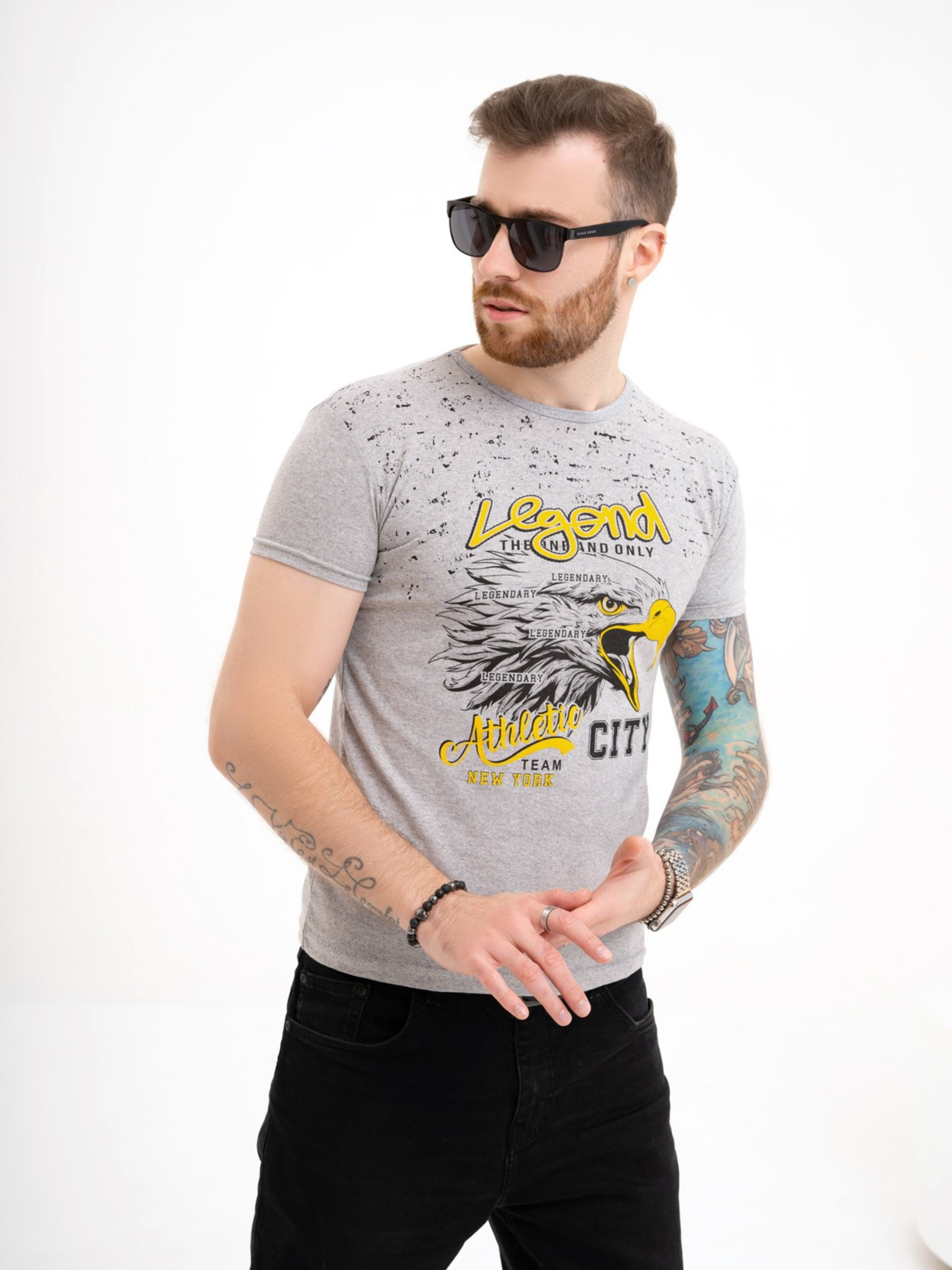 Футболка ISSA Plus модель GN4-110_grey Фото