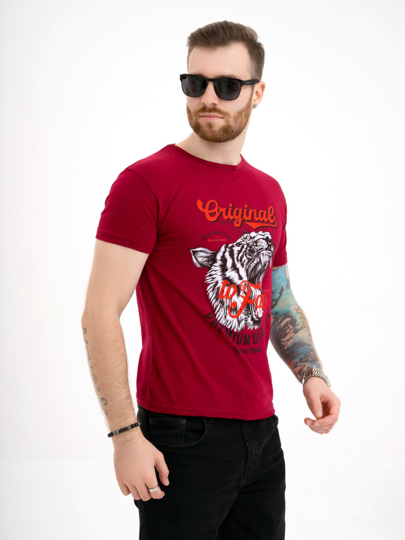 Футболка ISSA Plus модель GN4-111_burgundy Фото