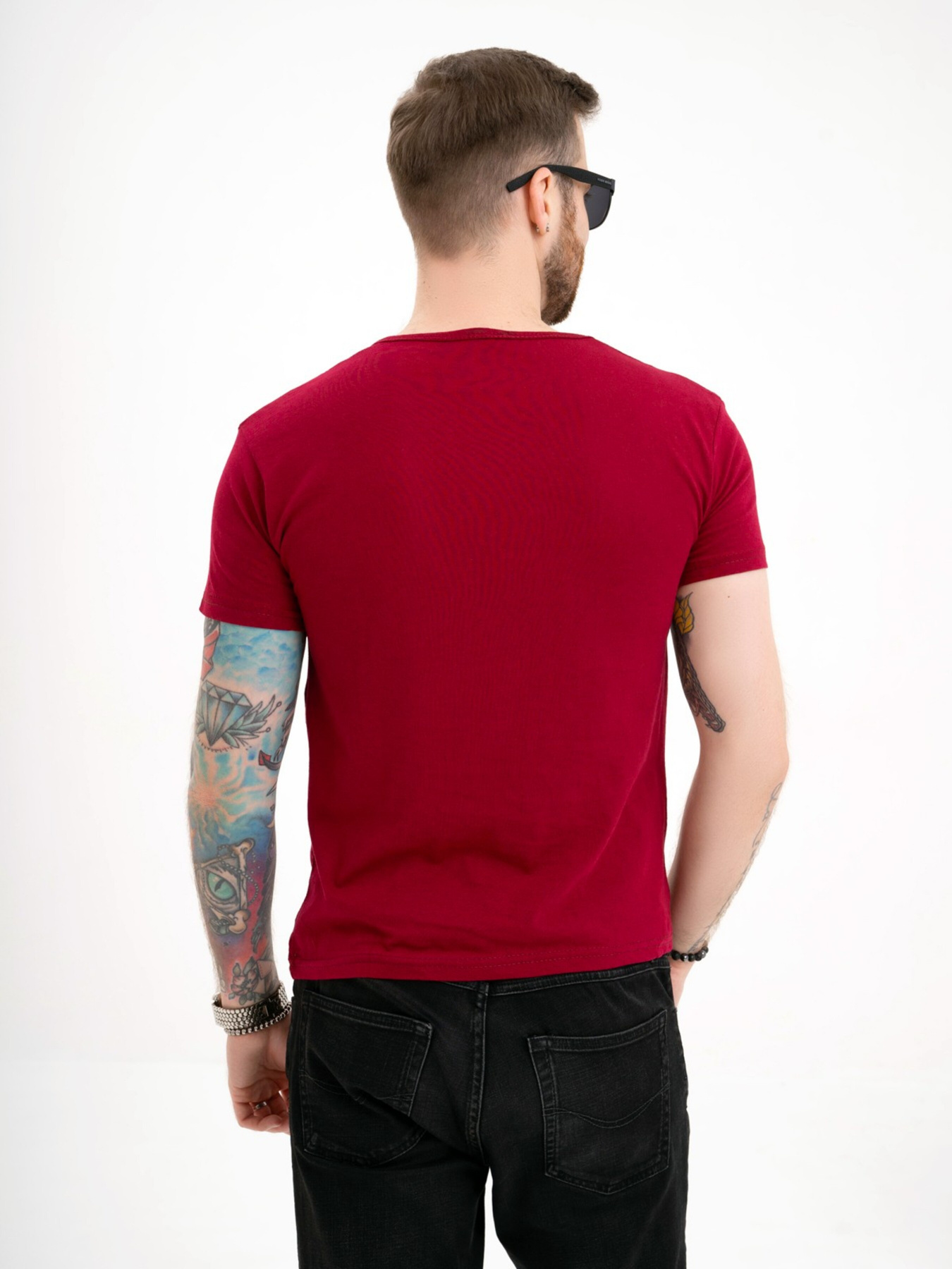 Футболка ISSA Plus модель GN4-111_burgundy Фото