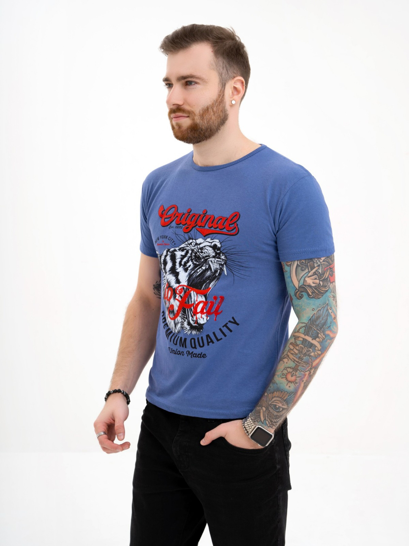 Футболка ISSA Plus модель GN4-111_blue Фото