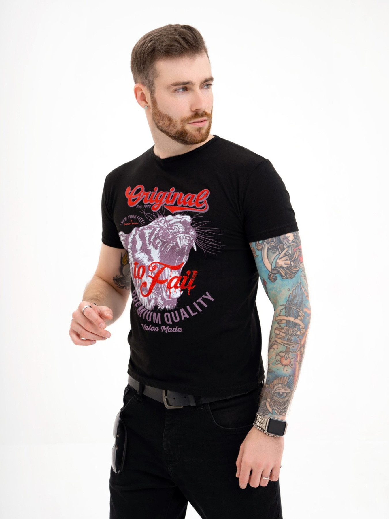 Футболка ISSA Plus модель GN4-111_black Фото