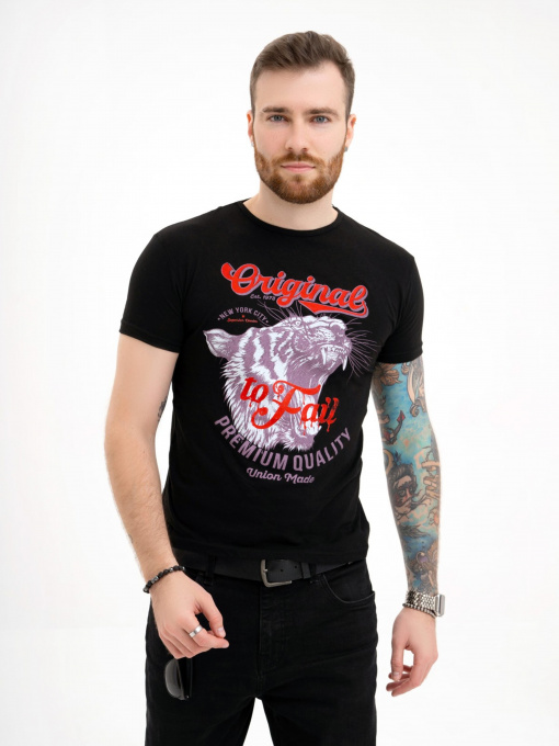 Футболка ISSA Plus модель GN4-111_black Фото