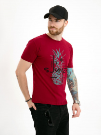 Футболка ISSA Plus модель GN4-112_burgundy Фото