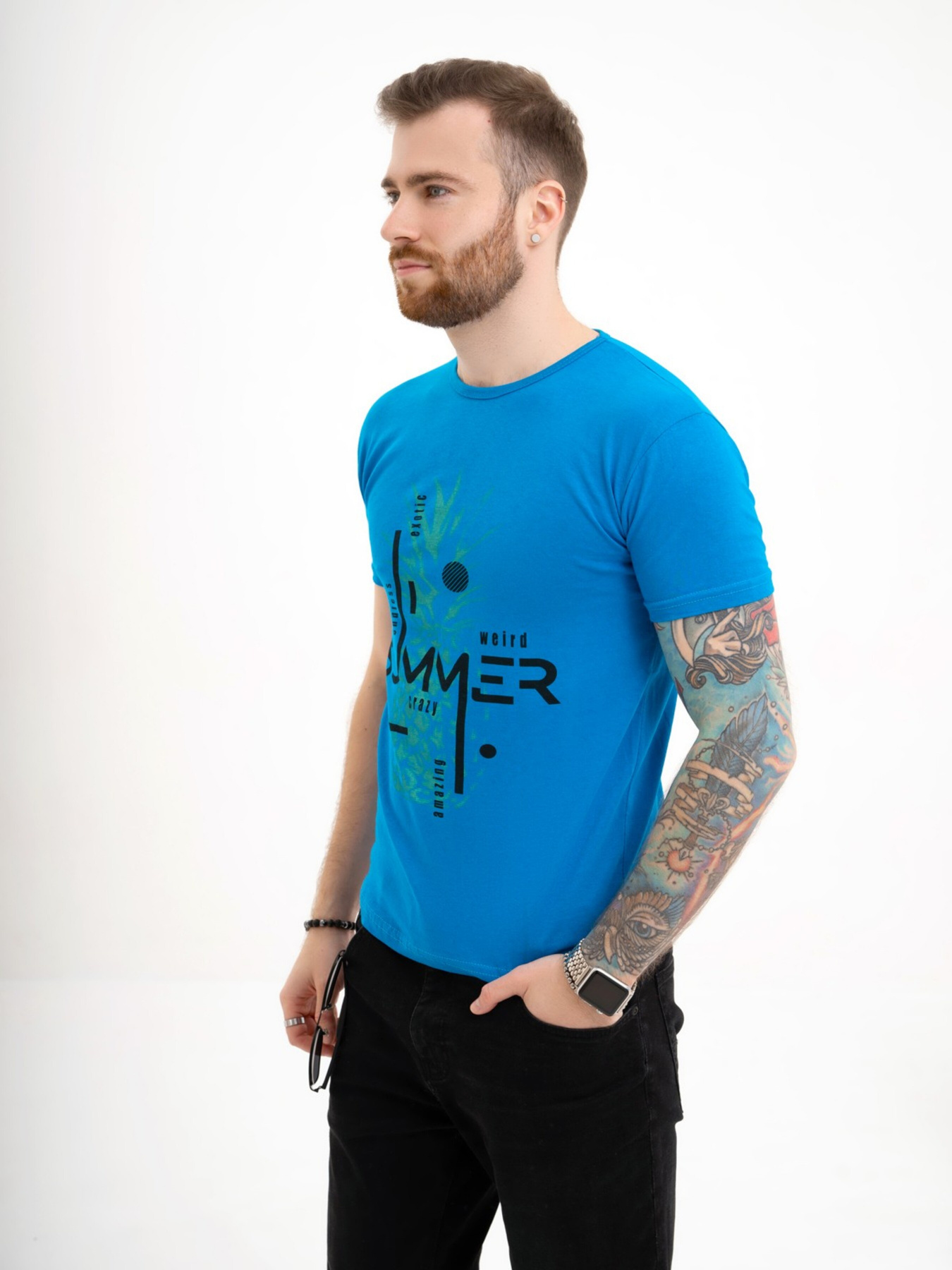 Футболка ISSA Plus модель GN4-112_blue Фото