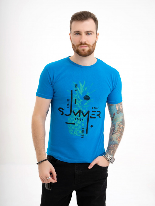 Футболка ISSA Plus модель GN4-112_blue Фото