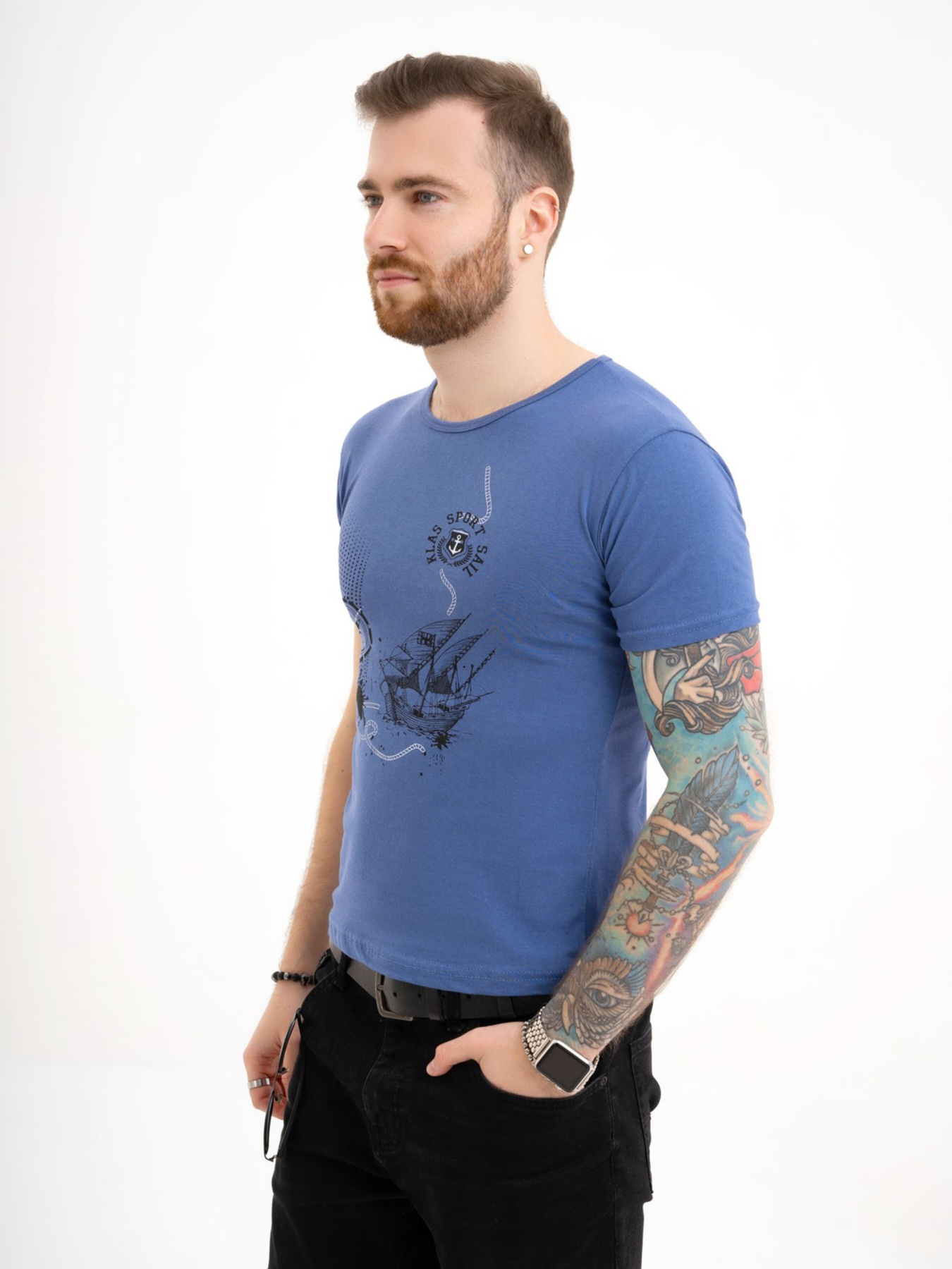 Футболка ISSA Plus модель GN4-115_blue Фото