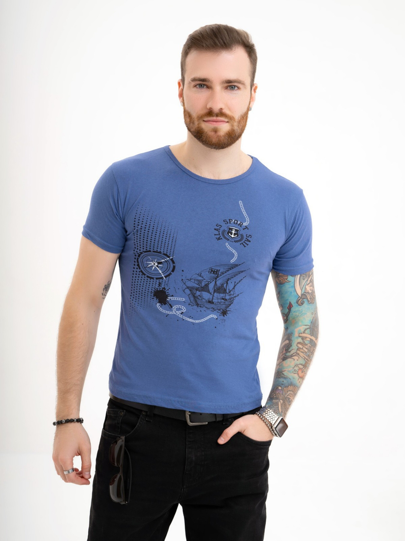 Футболка ISSA Plus модель GN4-115_blue Фото