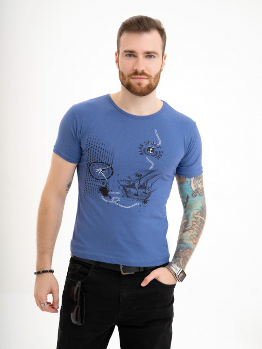 Футболка ISSA Plus модель GN4-115_blue Фото