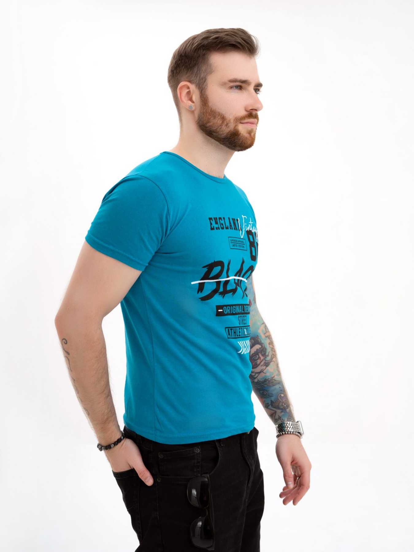 Футболка ISSA Plus модель GN4-118_turquoise Фото