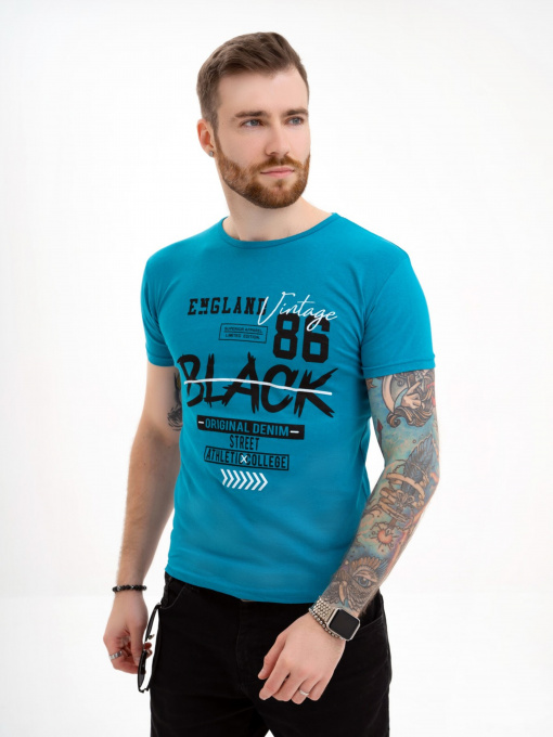 Футболка ISSA Plus модель GN4-118_turquoise Фото