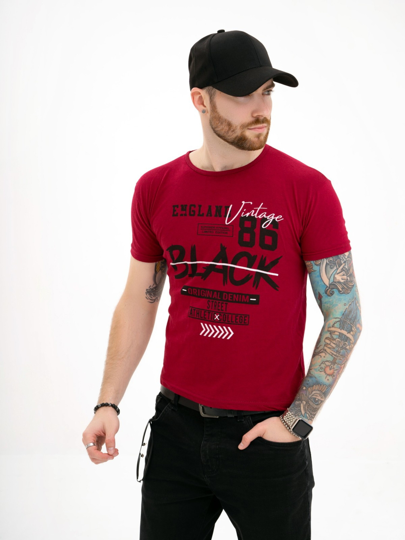 Футболка ISSA Plus модель GN4-118_burgundy Фото