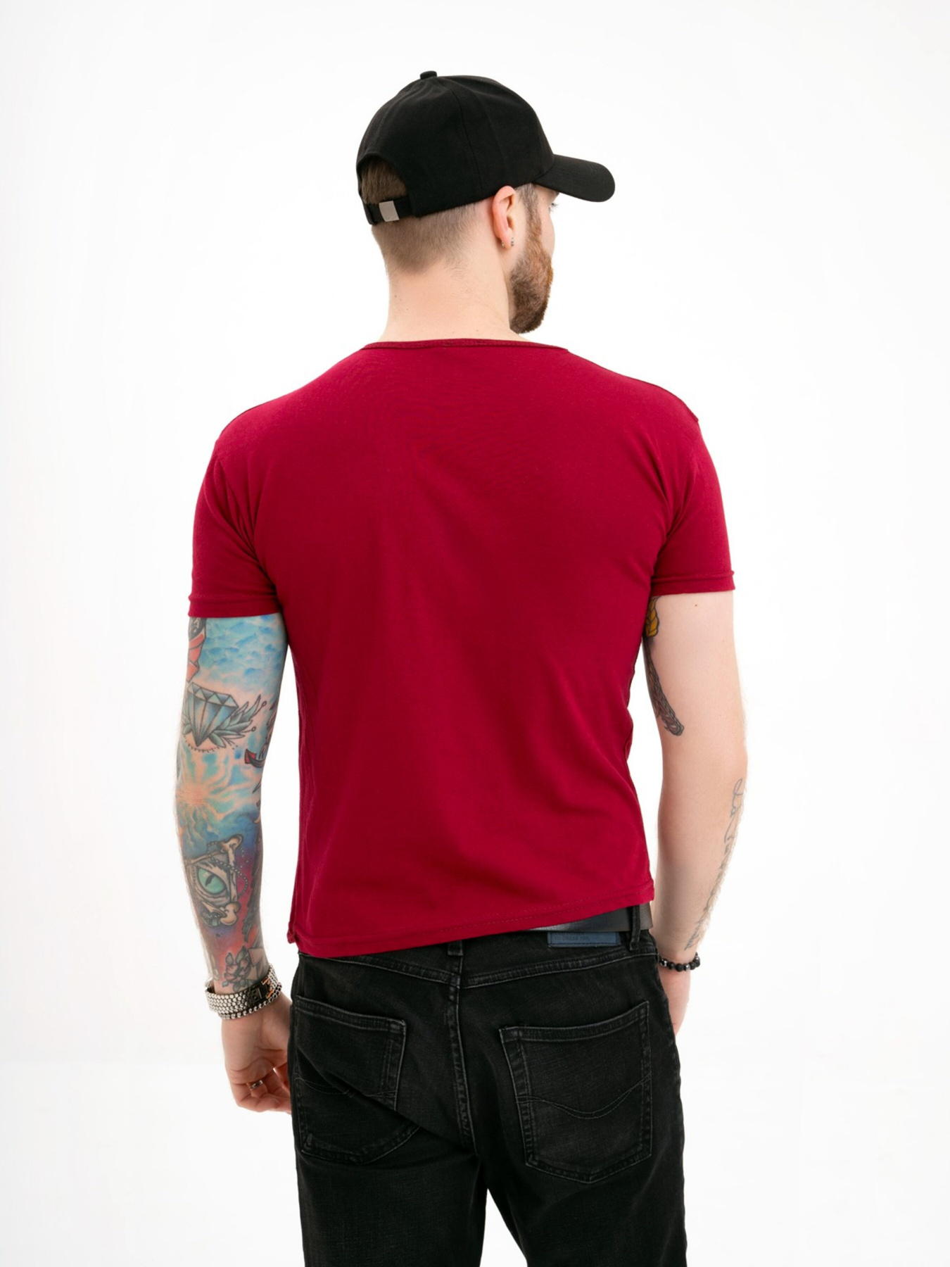 Футболка ISSA Plus модель GN4-118_burgundy Фото