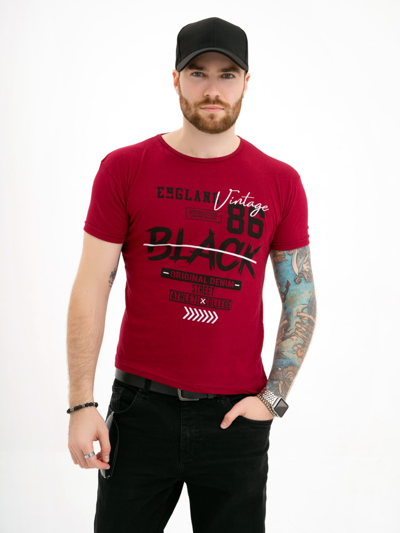 Футболка ISSA Plus модель GN4-118_burgundy Фото