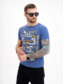 Футболка ISSA Plus модель GN4-119_blue Фото