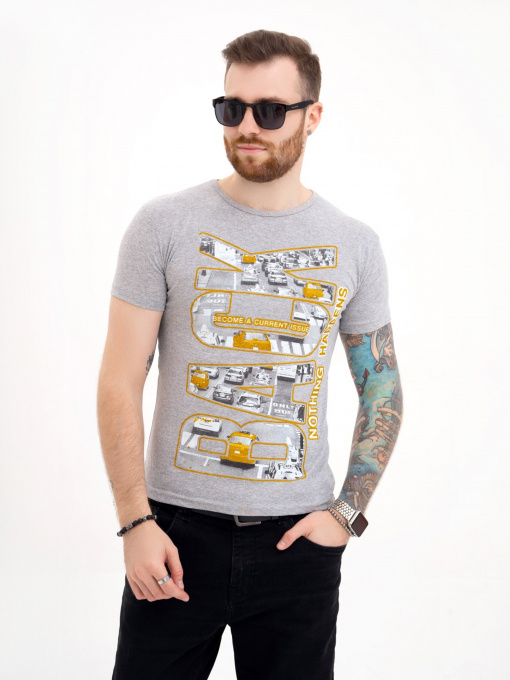 Футболка ISSA Plus модель GN4-119_grey Фото