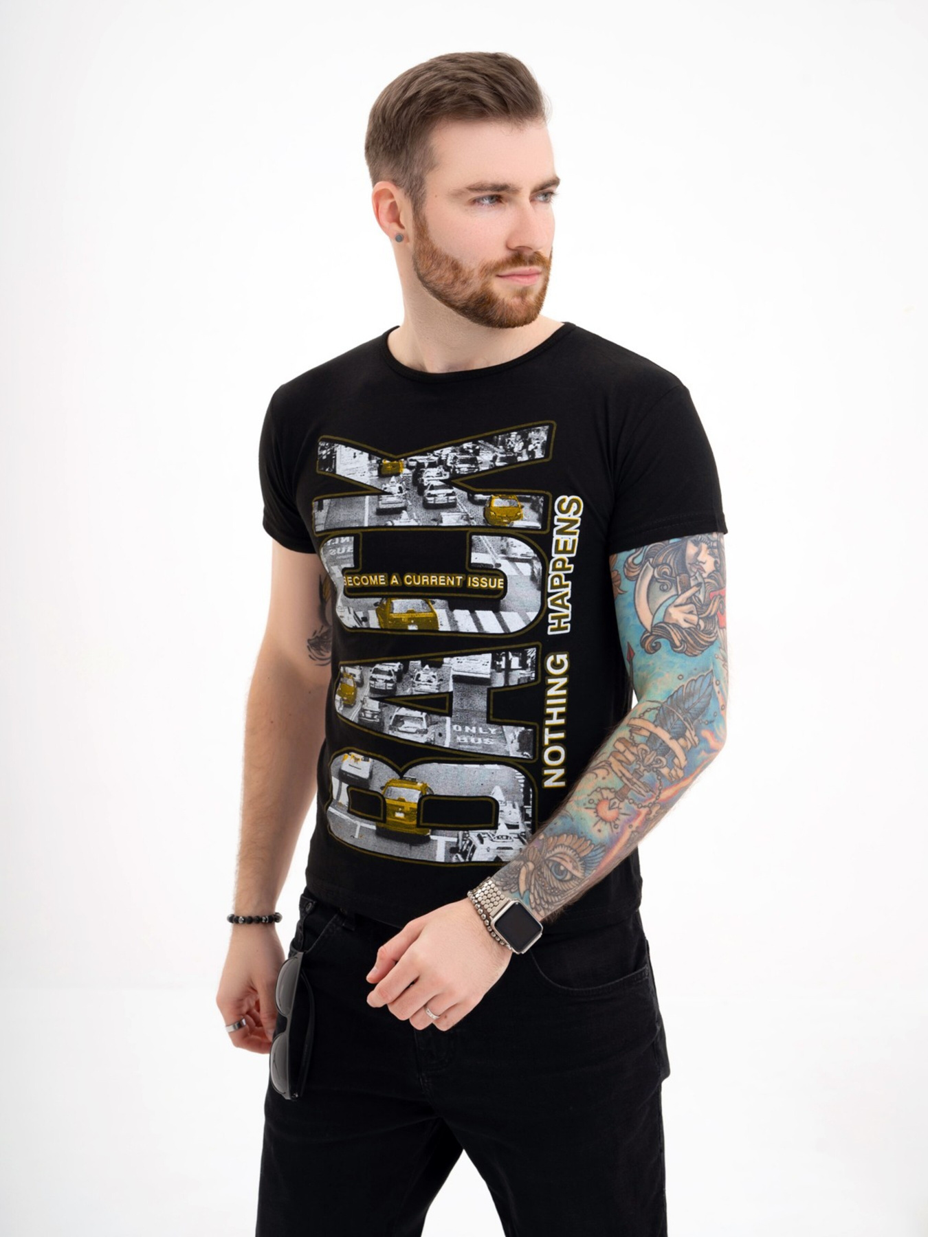 Футболка ISSA Plus модель GN4-119_black Фото