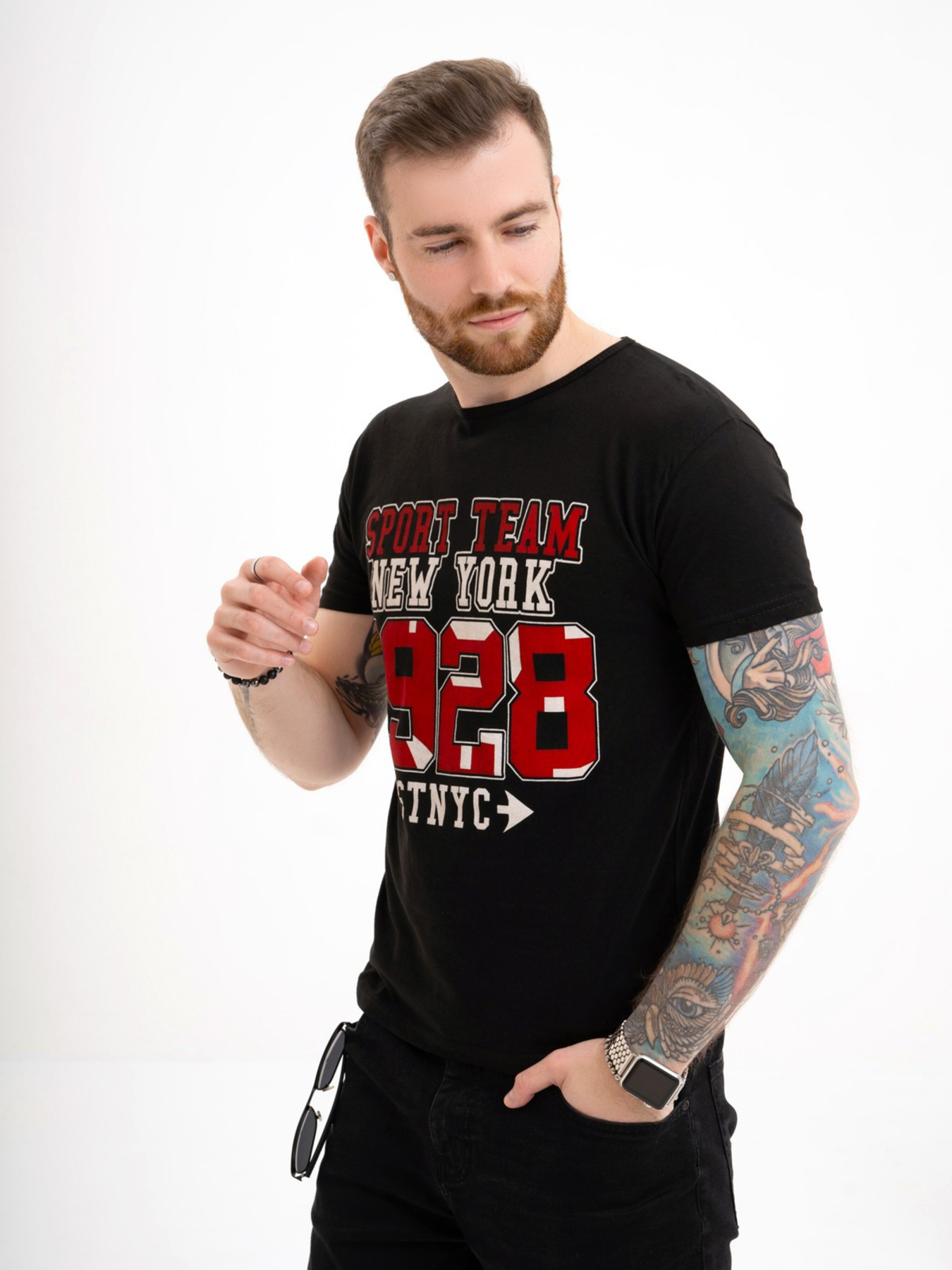 Футболка ISSA Plus модель GN4-122_black Фото