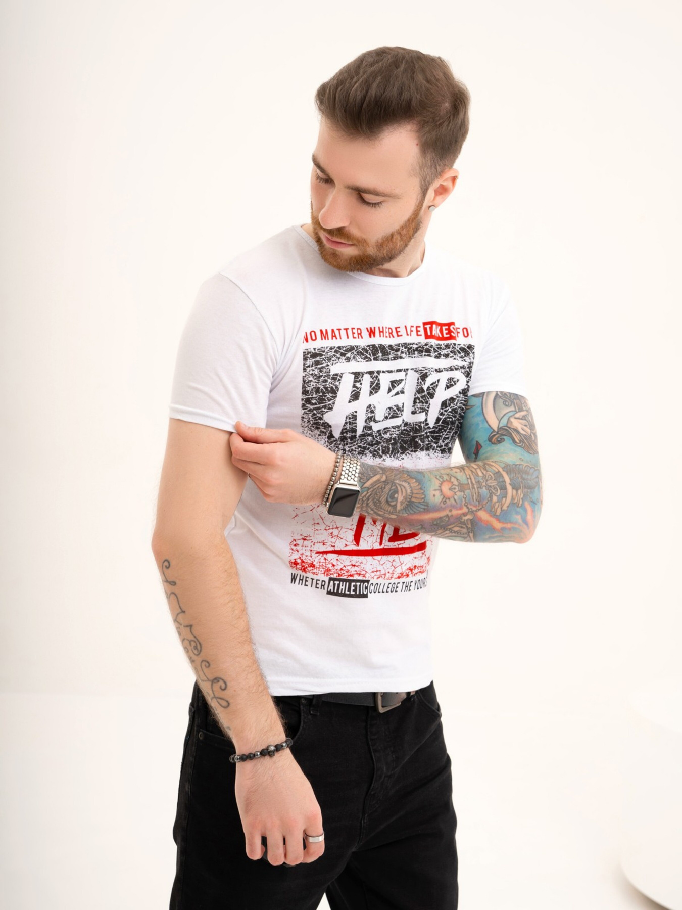 Футболка ISSA Plus модель GN4-123_white Фото