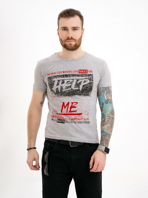 Футболка ISSA Plus модель GN4-123_grey Фото