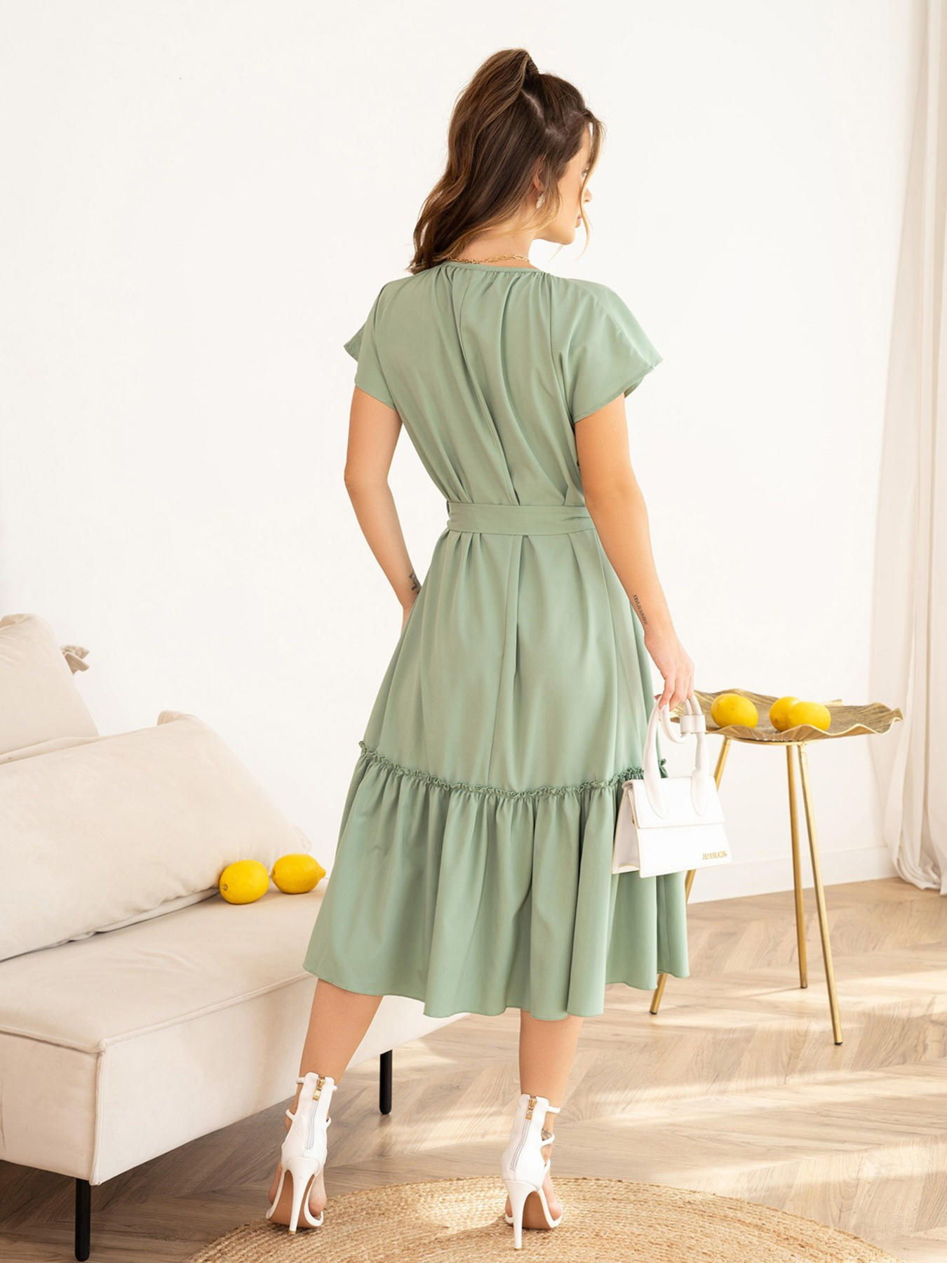 Платье миди ISSA Plus модель 13955_mint Фото