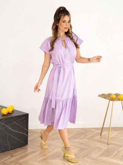 Сукня міді ISSA Plus модель 13955_lilac — фото - INTERTOP