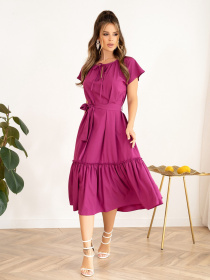 Платье миди ISSA Plus модель 13955_purple Фото