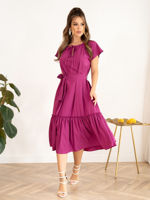 Платье миди ISSA Plus модель 13955_purple Фото