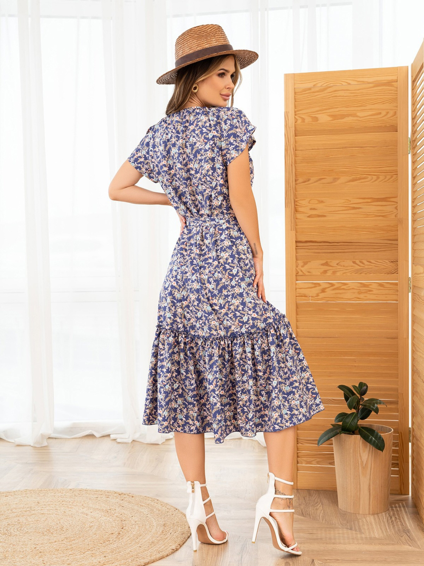 Платье миди ISSA Plus модель 13957_multicolor Фото