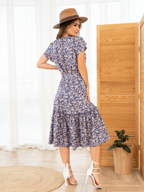 Платье миди ISSA Plus модель 13957_multicolor Платье миди ISSA Plus модель 13957_multicolor Фото