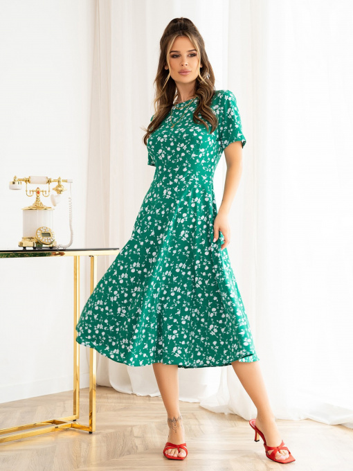 Сукня міді ISSA Plus модель 13963_green Фото