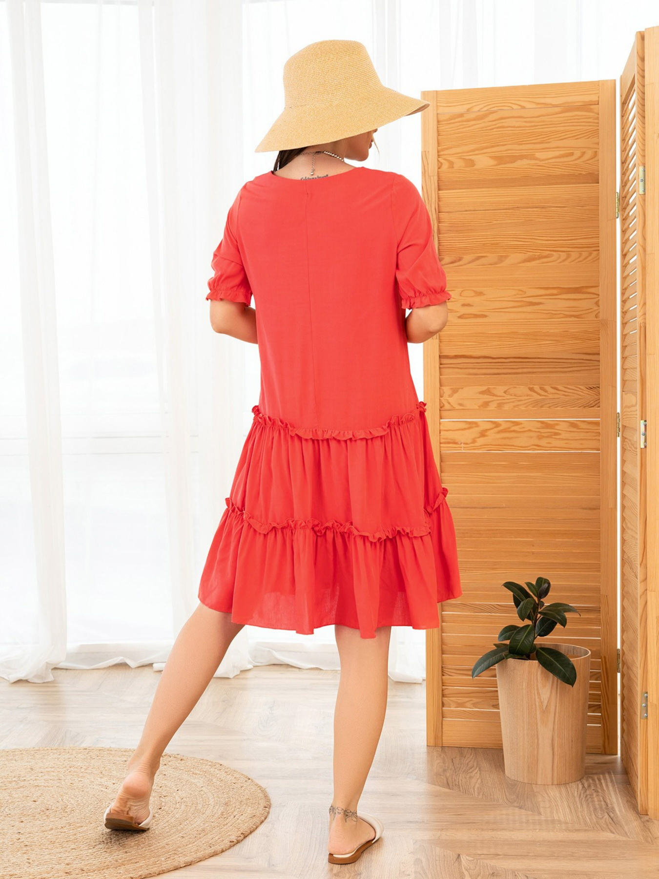 Платье мини ISSA Plus модель 13967_coral Фото