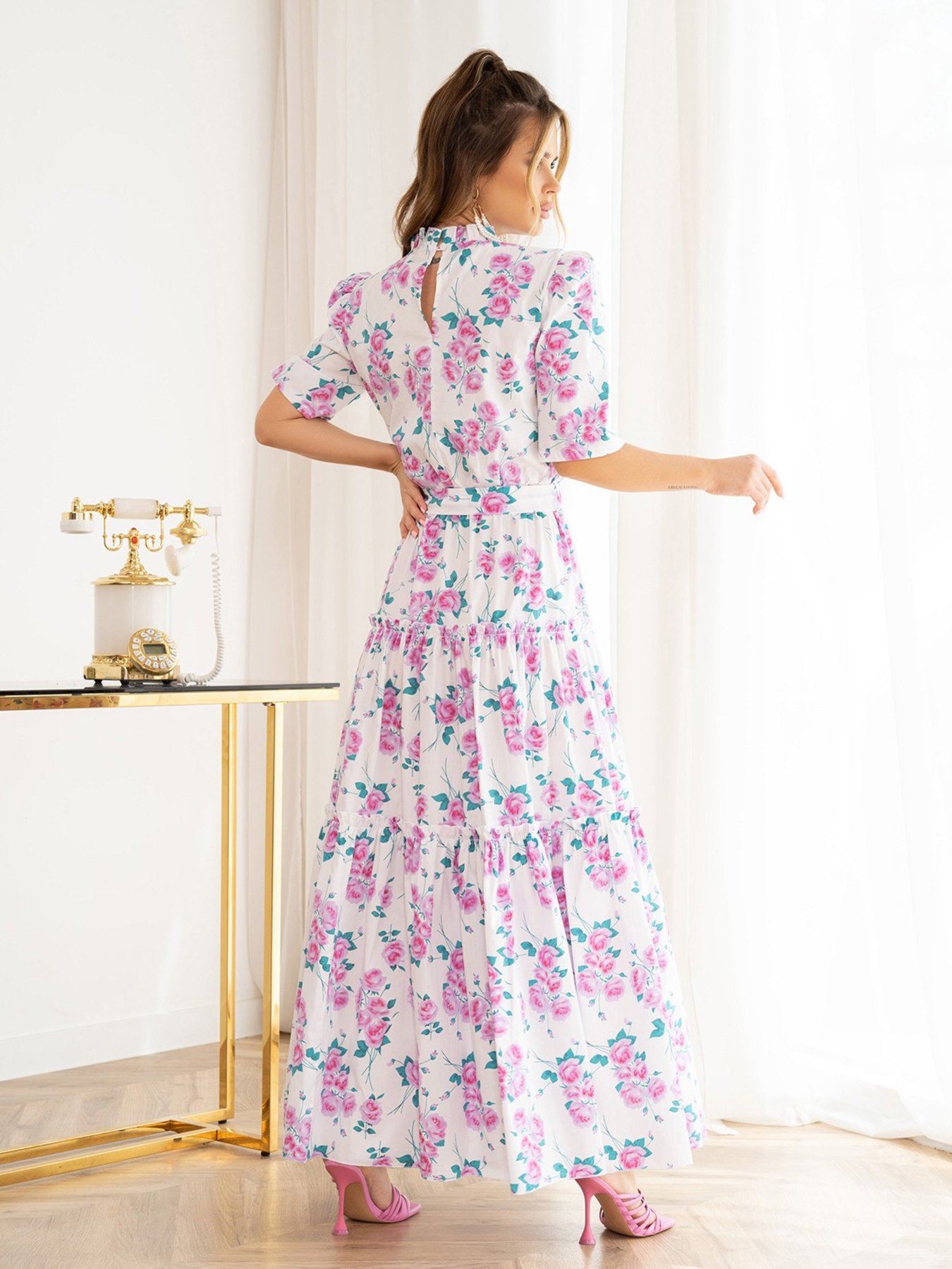 Платье макси ISSA Plus модель 13977_white Фото