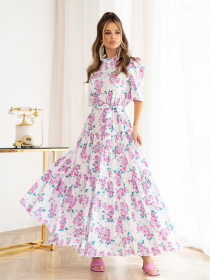 Платье макси ISSA Plus модель 13977_white Фото