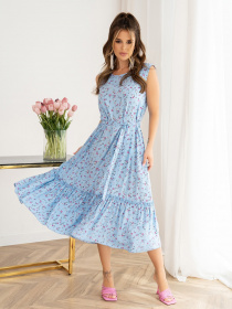 Платье миди ISSA Plus модель 13988_blue Фото