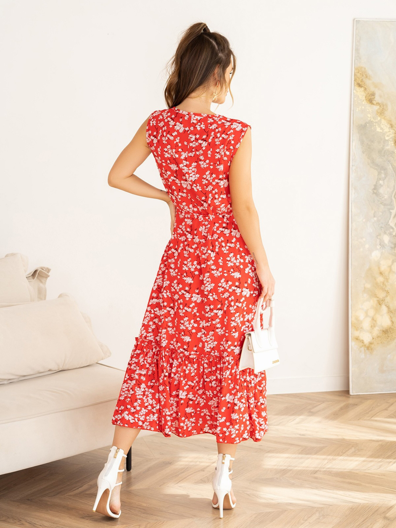 Платье миди ISSA Plus модель 13989_red Фото