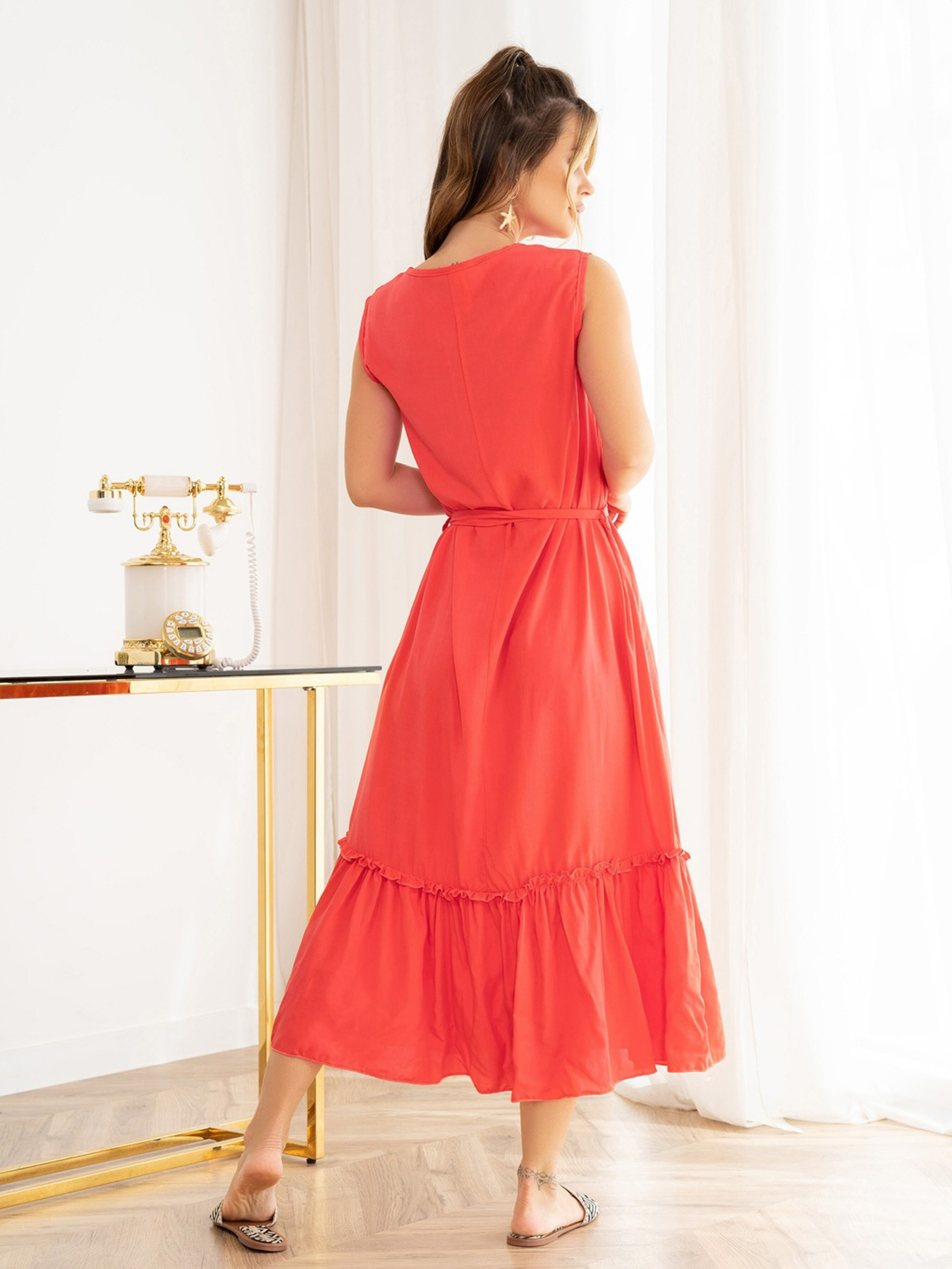 Платье миди ISSA Plus модель 13991_red Фото